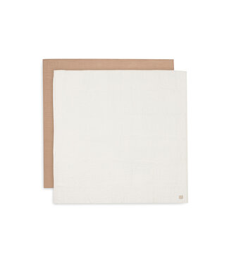 Jollein Jollein - Hydrofiele Doek Large 115x115cm Biscuit/Ivory (2pack)