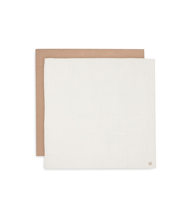 Jollein Jollein - Hydrofiele Doek Large 115x115cm Biscuit/Ivory (2pack)