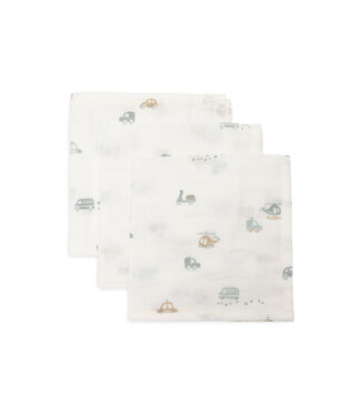 Jollein Jollein - Hydrofiel Monddoekje 31x31cm On The Go (3pack)