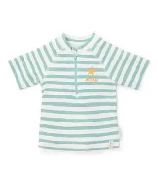 Little Dutch Little Dutch - Zwemshirt korte mouwen Stripes Surf Blue