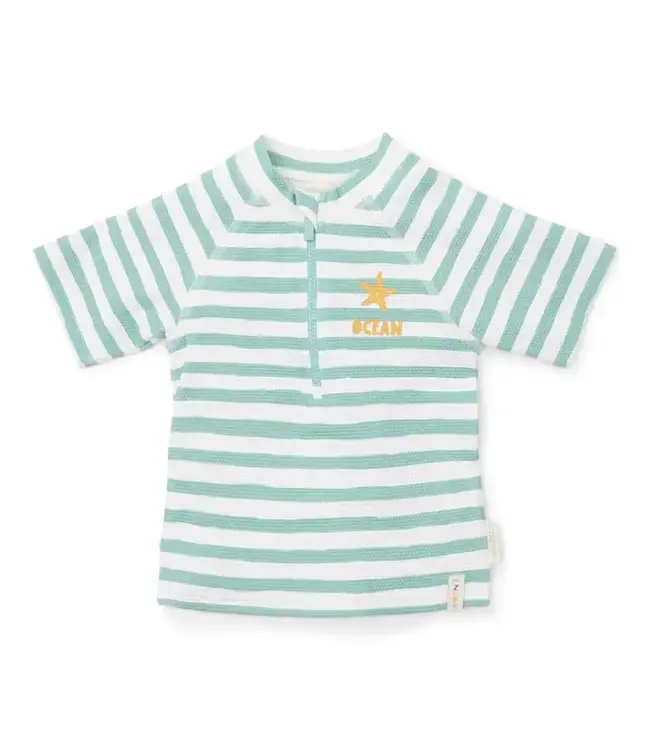 Little Dutch Little Dutch - Zwemshirt korte mouwen Stripes Surf Blue