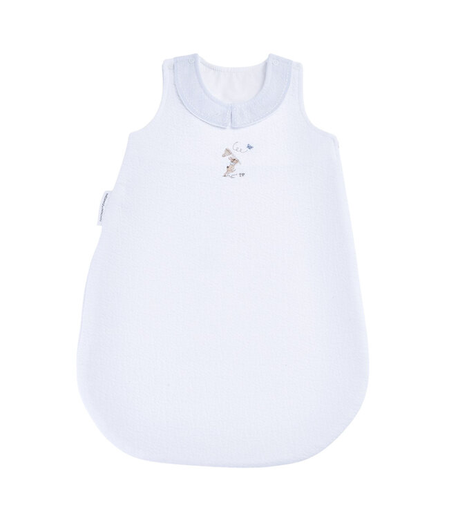 Theophile & Patachou Théophile & patachou - Blue Garden Party - Zomer Slaapzak 60cm  kraag- Gewafeld