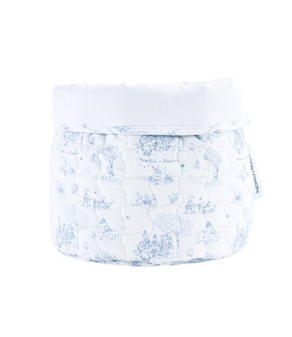 Theophile & Patachou Théophile & patachou - Blue Garden Party - Verzorgingsmand rond - Gewatteerd gedrukt