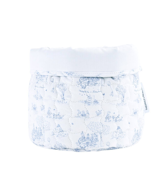 Theophile & Patachou Théophile & patachou - Blue Garden Party - Verzorgingsmand rond - Gewatteerd gedrukt