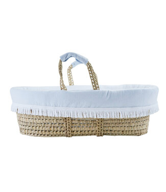 Theophile & Patachou Théophile & patachou - Blue Garden Party - Rieten reiswieg + Aankleding blauw / gewafeld wit