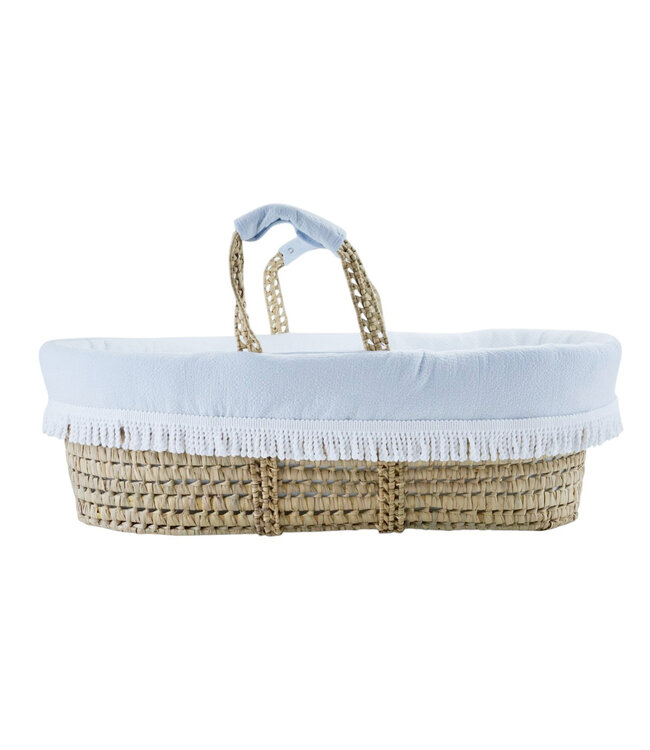 Theophile & Patachou Théophile & patachou - Blue Garden Party - Rieten reiswieg + Aankleding blauw / gewafeld wit