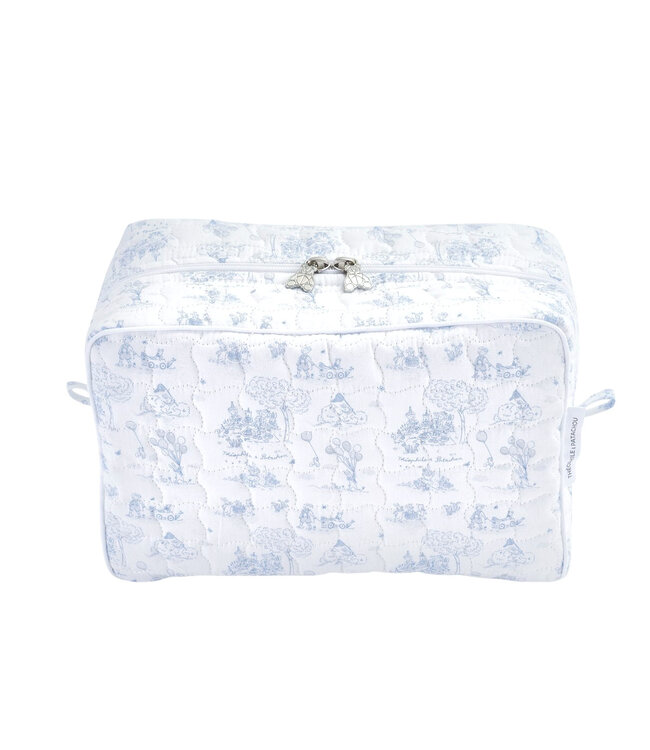 Theophile & Patachou Théophile & patachou - Blue Garden Party - Rechthoekig toilettas  - Gewatteerd gedrukt