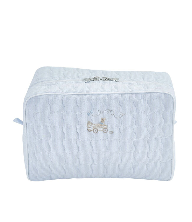 Theophile & Patachou Théophile & patachou - Blue Garden Party - Rechthoekig toilettas  - Gewatteerd