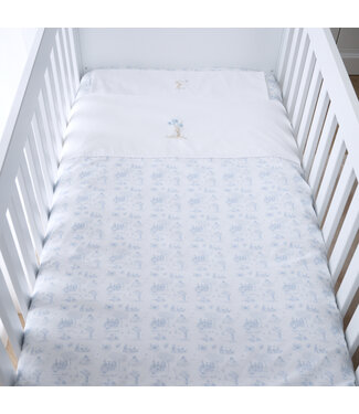 Theophile & Patachou Théophile & patachou - Blue Garden Party - Gedrukt donsovertrek bed 100x135cm  + sloop