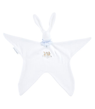 Theophile & Patachou Théophile & patachou - Blue Garden Party - Geborduurd knuffeldoekje - fluweel