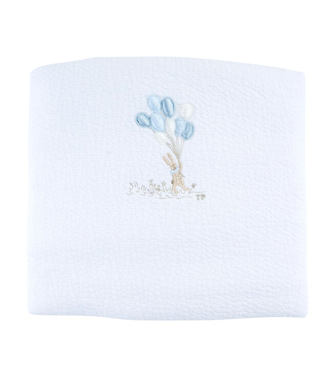 Theophile & Patachou Théophile & patachou - Blue Garden Party - Doopdeken 100x135cm - Jersey