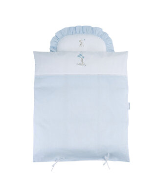 Theophile & Patachou Théophile & patachou - Blue Garden Party - Donsovertrek wieg 80x70cm + sloop
