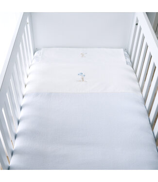 Theophile & Patachou Théophile & patachou - Blue Garden Party - Donsovertrek bed 100x135cm  + sloop