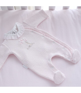 Theophile & Patachou Théophile & Patachou - Kruippakje jersey gewafeld – Garden party – Roze