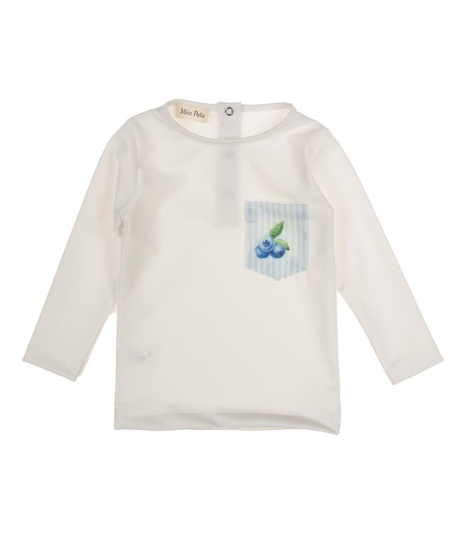 Meia Pata Meia Pata - Boys Blueberries Lycra Rashguard - White Blue