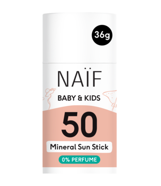 Naif Naïf - Minerale Zonnebrand Stick voor Baby & Kids SPF50 36g 0% parfum