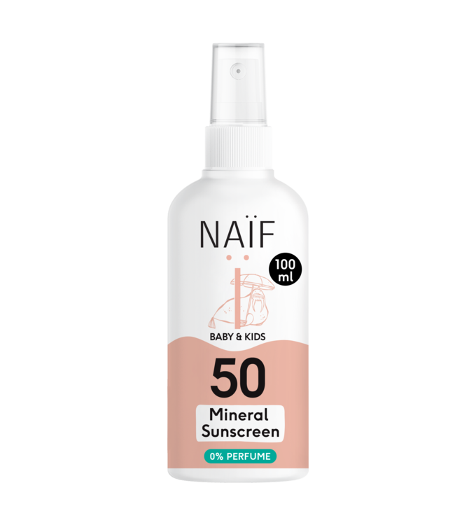 Naif Naïf - Minerale Zonnebrandspray voor Baby & Kids SPF50 100ml 0% parfum