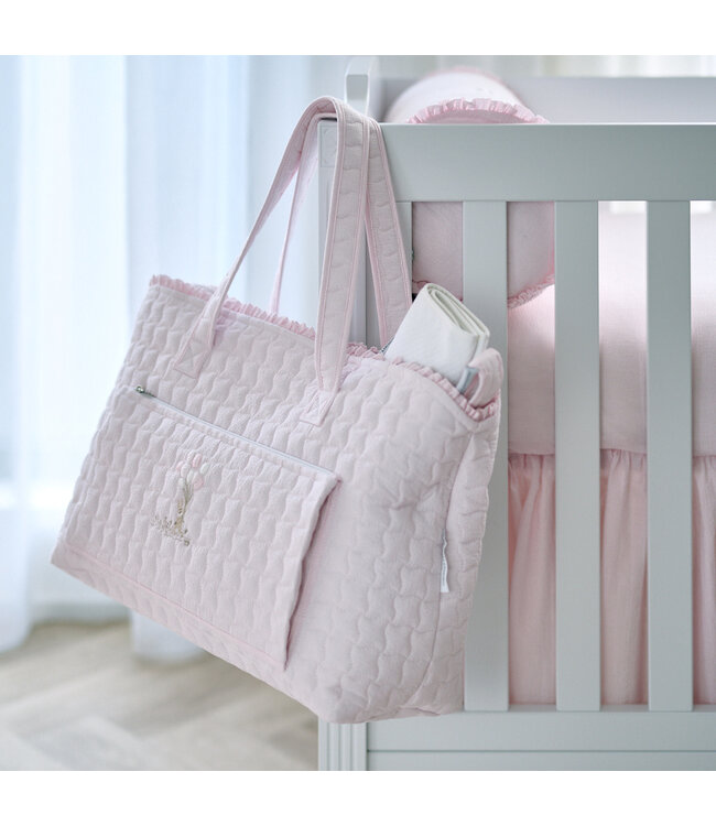 Theophile & Patachou Théophile & patachou - Pink Garden Party - Verzorgingstas + waskussen - Gewatteerd