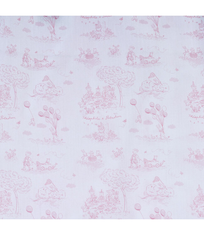Theophile & Patachou Théophile & patachou - Pink Garden Party - Stof - Katoen geprint