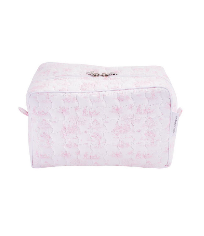 Theophile & Patachou Théophile & patachou - Pink Garden Party - Rechthoekig toilettas  - Gewatteerd gedrukt