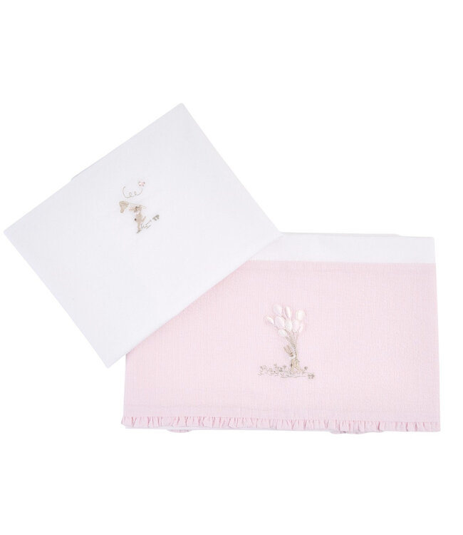 Theophile & Patachou Théophile & patachou - Pink Garden Party - Laken bed 105x170cm + sloop