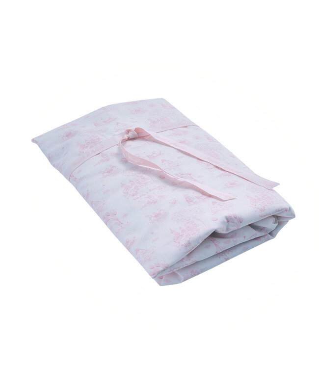 Theophile & Patachou Théophile & patachou - Pink Garden Party - Hoeslaken bed geprint 70x140cm