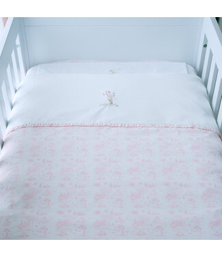 Theophile & Patachou Théophile & patachou - Pink Garden Party - Gedrukt donsovertrek bed 100x135cm  + sloop