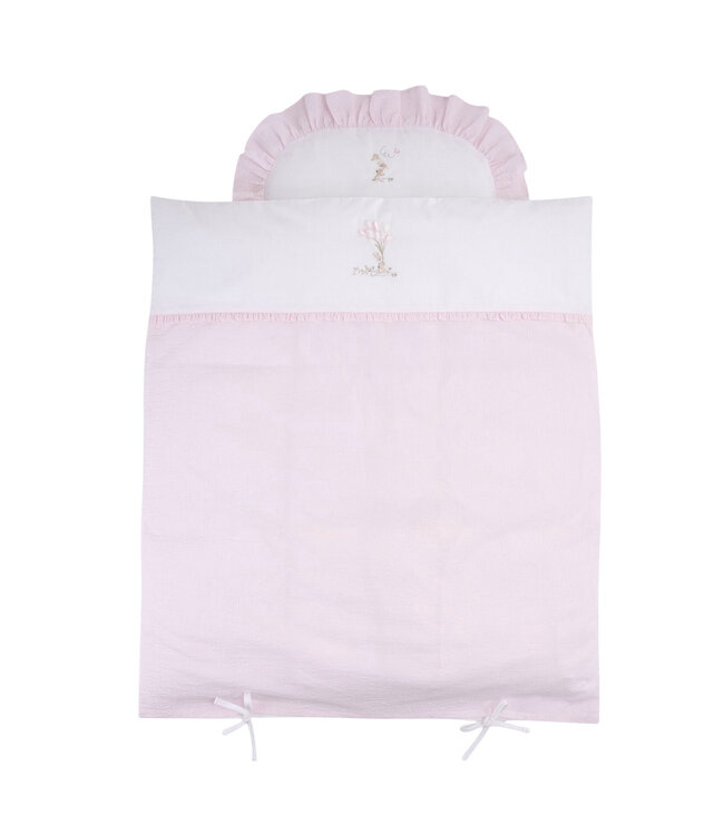 Theophile & Patachou Théophile & patachou - Pink Garden Party - Donsovertrek wieg 80x70cm + sloop