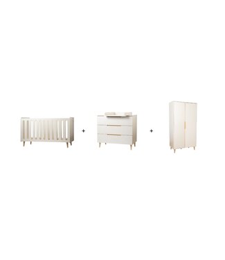 Pericles Pericles - Trio Pack Bed 60X120 + Commode + Kast 2-D Nomad Dune Beige