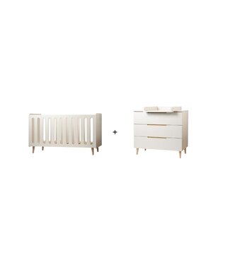 Pericles Pericles - Duo Pack Bed 70X140 + Commode Nomad Dune Beige