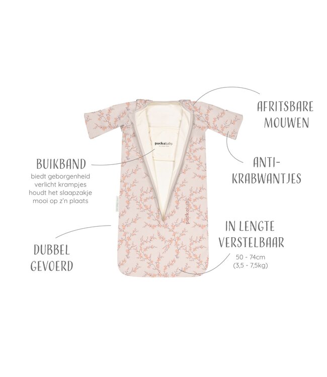 Puckababy Puckababy - The Bag Newborn  < 6 M | 70 CM - Cotton - Blossom