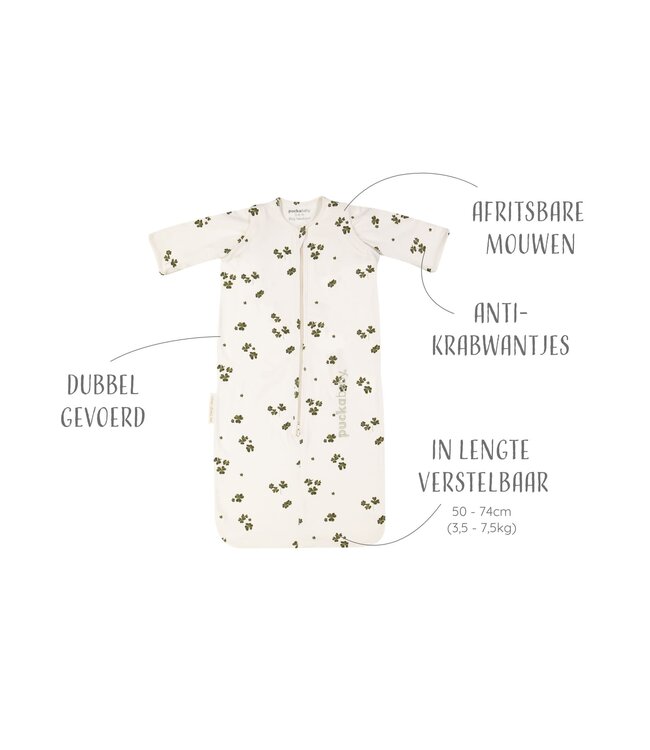 Puckababy Puckababy - The Bag Newborn  < 6 M | 70 CM - Lucky Clover - Cotton