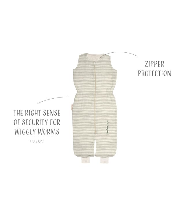 Puckababy Puckababy - The Bag Kidz > 2.5 Y | 130 CM - Cotton - Green Stripes