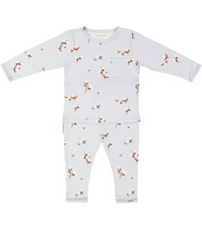 Puckababy Puckababy - Pajamas 6-12M - Cotton - Cotton Flower
