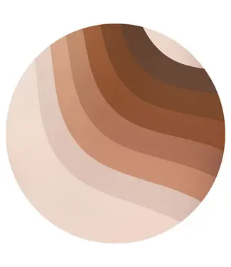 Eeveve Eeveve - Round Splash Mat Retro Lines - Brown