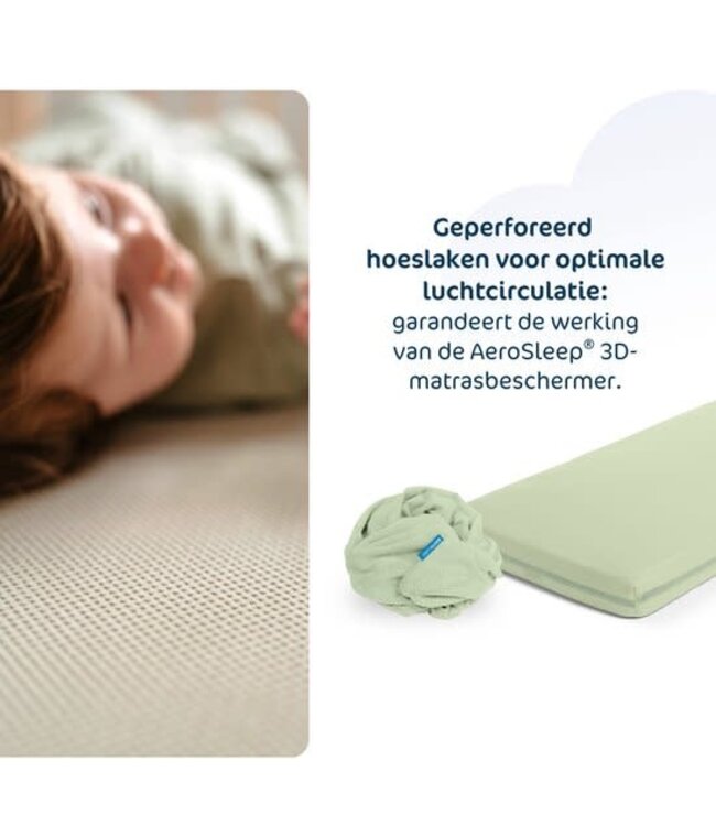 Aerosleep Aerosleep -  Sleep Safe Fitted Sheet 80 x 40 Olive