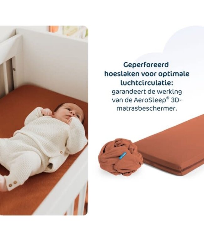 Aerosleep Aerosleep -  Sleep Safe Fitted Sheet 140 x 70 Redwood