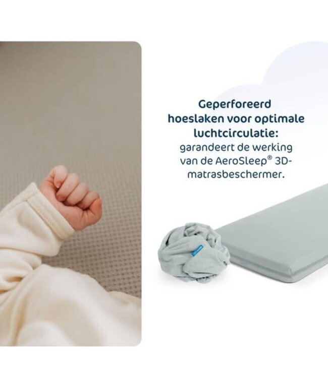 Aerosleep Aerosleep -  Sleep Safe Fitted Sheet 95 x 75 Stone