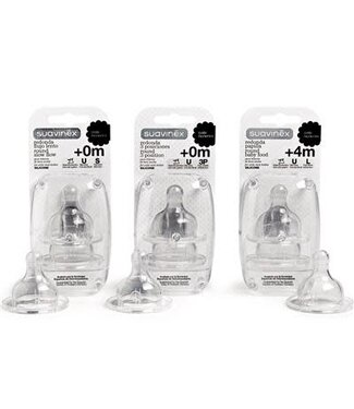 Suavinex Suavinex - TEETS - Zuigspeen - Silic. - 3pos. - 2 stuks