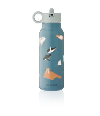 Liewood Liewood - Falk Water Bottle 350 ML - Arctic Sea / Ocean view