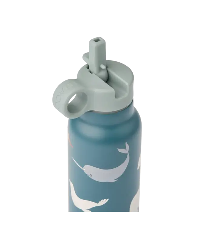 Liewood Liewood - Falk Water Bottle 350 ML - Arctic Sea / Ocean view