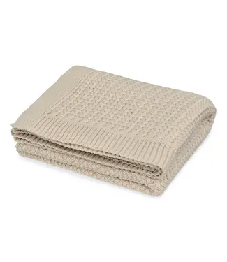 CamCam Camcam - Harper Baby Knit Throw - GOTS - Latte