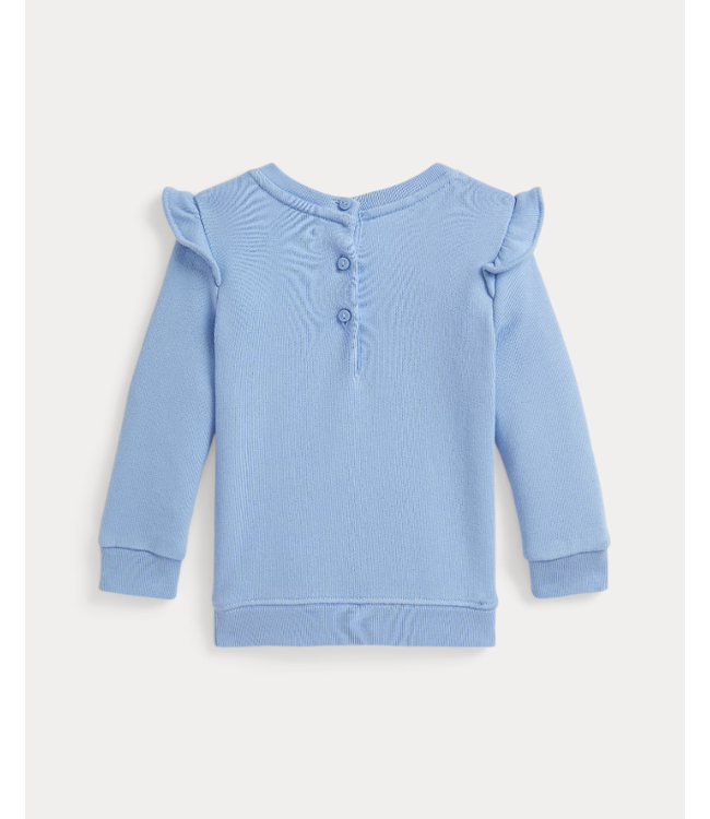Ralph Lauren Ralph Lauren - Fleece Polo Bear sweatshirt met ruches - Chambray blue