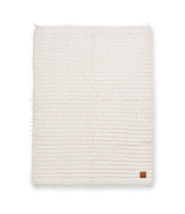 Elodie Elodie - Furry Knit Deken  Vanilla White