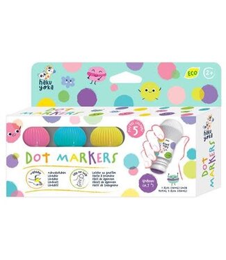 Haku Yoka Haku Yoka - Dot Markers 5st - Pastel