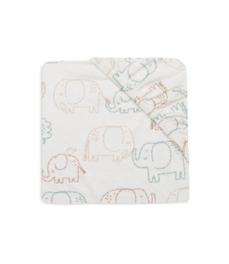 Jollein Jollein - Hoeslaken Jersey 70/75x140/150cm - Elephant Tales