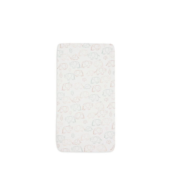 Jollein Jollein - Hoeslaken Jersey 70/75x140/150cm - Elephant Tales
