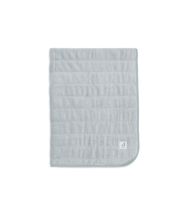 Jollein Jollein - Deken Wieg 75x100cm Velvet Rib - Sea Green