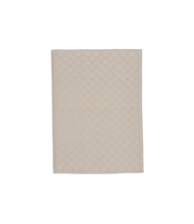 Jollein Jollein - Deken Wieg 75x100cm Box Knit - Warm Sand - GOTS