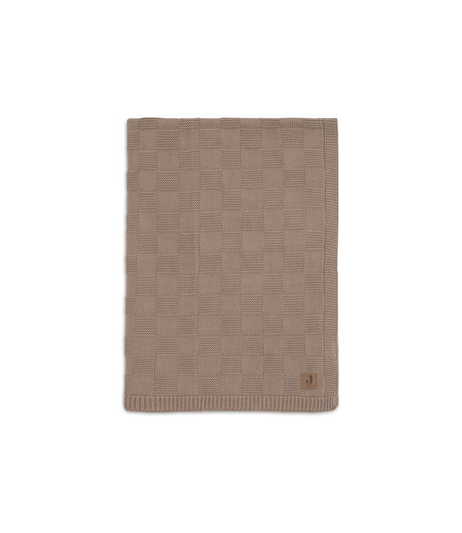 Jollein Jollein - Deken Wieg 75x100cm Box Knit - Milky Coffee - GOTS